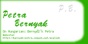 petra bernyak business card